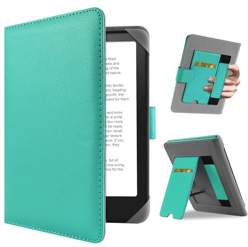 HoYiXi Universal Funda para 6.8''/7 Kindle eReade Compatibilidad Pocketbook/Tolino/Sony/Paperwhite/Kobo Clara HD/Kobo Clara 2E,6-7 Pulgadas eReade Estuche Cover Case,Cyan
