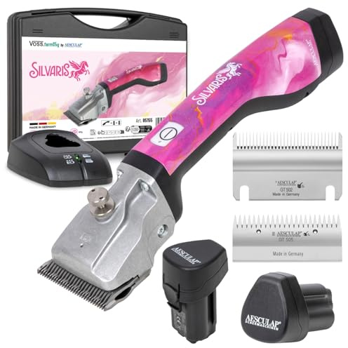 VOSS.farming Akku-Pferdeschermaschine Silvaris by Aesculap rosa 2 Akkus