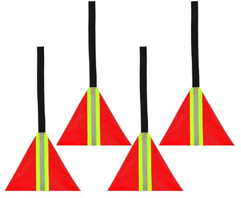 CGACCSD Safety Flag for Kayak, High Visibility Towing Warning Flag, Tear Resistant Accessories Kit for Kayak Transport for Trailer, Bike, Boat, Canoes and