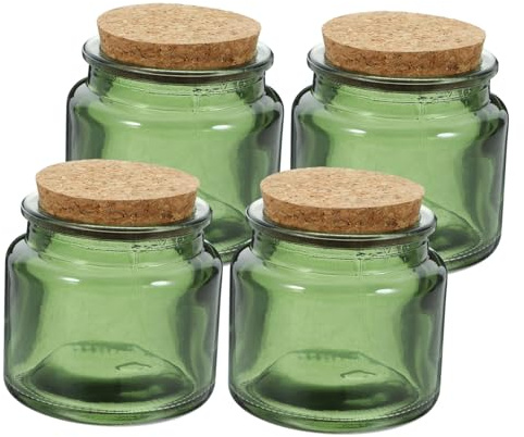 BAZEITFLOW 4 Piezas Portavelas de Vidrio para Mesa de Soporte Pequeño Estable y Ligero para Velas Tealight Diseño Simple y Moderno para Decoración Romántica Bodas y Festivales