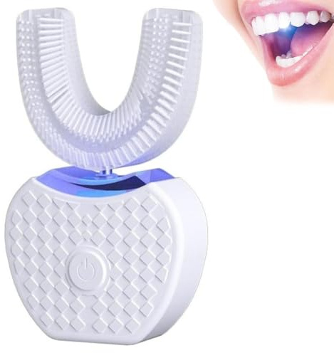 Cepillo de dientes automático Sonic Brush V5, cepillo de dientes eléctrico ultrasónico en forma de U 360°, eléctrico inteligente inalámbrico para adultos