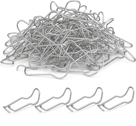 Clip per traliccio da 80 pezzi, clip di supporto per piante in acciaio inossidabile per serra da giardino, fibbie di collegamento a sgancio rapido per canne di bambù, aste in fibra di vetro e tubi