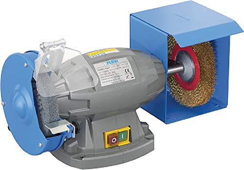 Fervi S510 - Amoladora combinada de banco con muela y cepillo