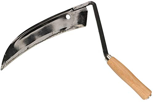 KOTARBAU® Hoz de guadaña, 285 mm, Hoz para jardín, Cuchilla Curva para Cortar, Segadera, Herramienta para Cortar Tallos