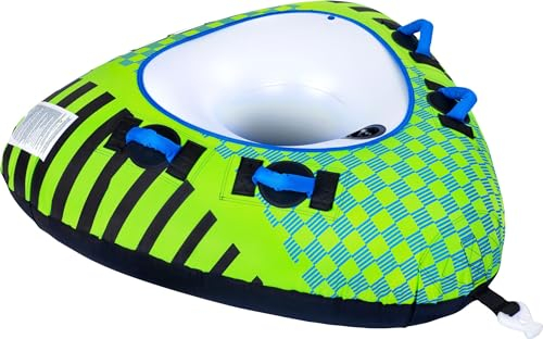 Mesle Funtube Delta, 1 Personen Donut Wasserreifen aufblasbar, Towable Tube für Kinder & Erwachsene, Wassersport Schleppring für Boot & Jetski, Wasserreifen zum Ziehen