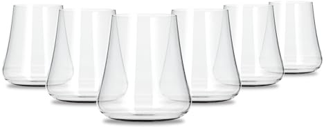 Gabriel-Glas Stemless Crystal Wine Glasses, Set of 6 - Premium, Universal Drinking Glass for Wine, Beer, Whiskey, and Cocktails - Dishwasher Safe, Lead-Free, 470 ml