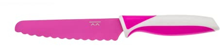 KiddiKutter Training Knife (Pink) - Lightweight Easy Grip Stainless Steel - Children's Safe Knife - BPA Free - Dishwasher Safe - 3yr+