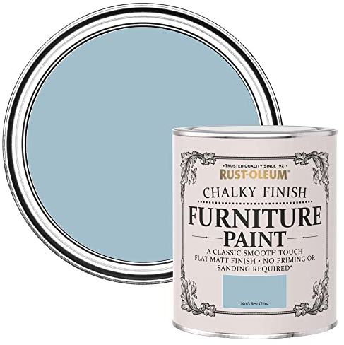 Rust-Oleum Blue Upcycled Furniture Paint in Chalky Finish - Nan's Best China 750ML SHDRCT903