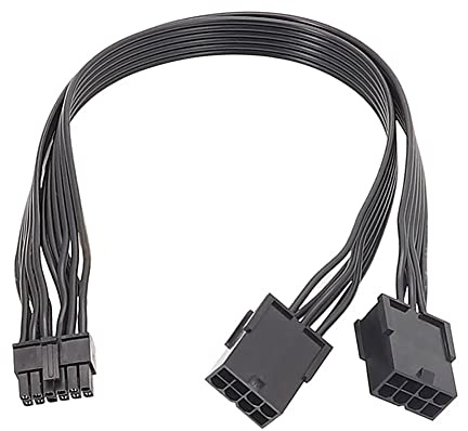 iHaospace 12-stifts till dubbel 8-stifts förlängningskabel, GPU strömadapter kabel kompatibel med NVIDIA RTX 3060Ti 3070 3080 3090 FE Funder Edition grafikkort adapter kabel