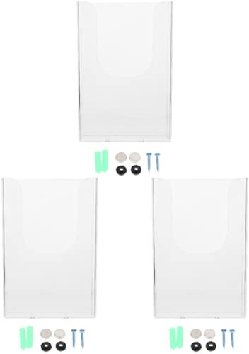 STOBOK 3stücke Wandmontierter Aktenhalter Kunststoff Transparente Dokumentenablage Für Büro Und Zuhause Organisation Von Unterlagen Zeitschriften Und Katalogen