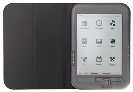 Lector de Libros Electrónicos, 6 Pulgadas 800 X 600 Pantalla de Tinta de Alta Definición Protección Ocular Lector Electrónico, con Estuche Protector, Batería de 2500 MAh, Compatible con Reproducción