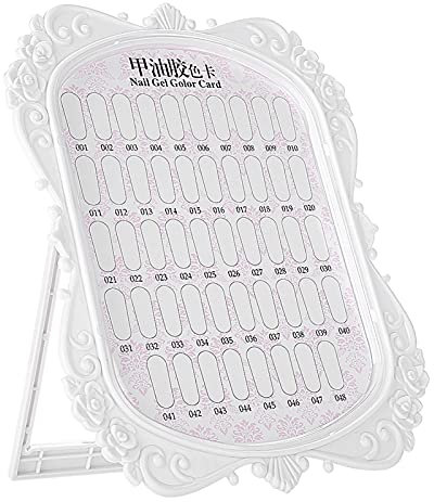 ANKROYU Présentoir de 48 couleurs pour Nail Art, Nuancier pour Vernis à Ongles Gel, Palette Outil de Manucure avec Motif Floral, Carte Échantillons de Couleurs de Salon pour Vernis à Ongles