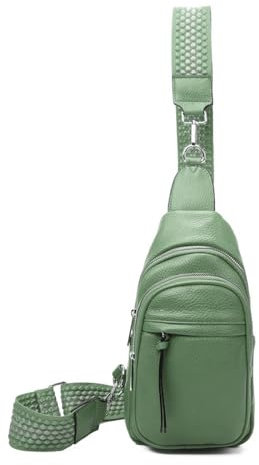 OBC Damen Bodybag Sling Tasche Rucksack Gürteltasche Crossbag Crossover Schultertasche Crossbody Brusttasche Umhängetasche Mint V1.