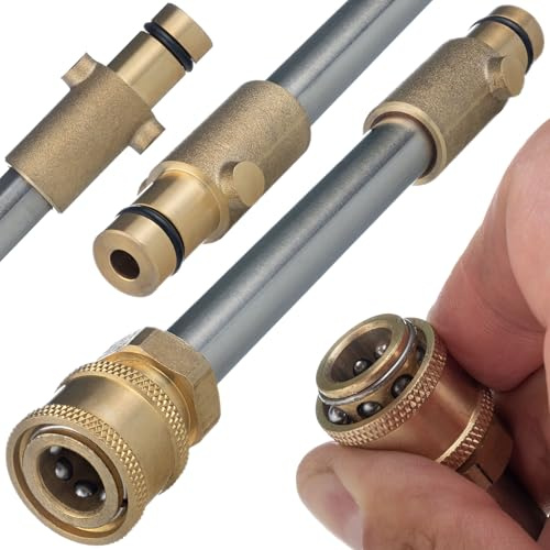Rosfix adapterlans (1/4 tum QRC – Gerni/Bayonet) – kompatibel med Nilfisk, Gerni, Husqvarna, Stihl | Snabbkoppling 1/4 tum | Max. 2000 PSI | För högtryckstvätttillbehör
