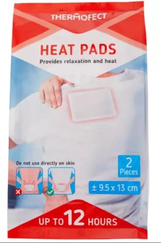 Thermofect, Patchs Chauffants, Lot de 2, 9,5 x 13 cm, Jusqu'à 12 Heures