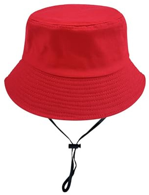 Gorro Bebe Niña Niño Sol Pescador Sombrero Protección Solar UV UPF 50 Gorra de Playa de Verano de ala Ancha Algodon con Correa Ajustable Plegable para Viaje al Aire Libre Color Sólido