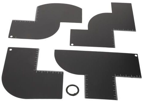 FRCOLOR Strumenti per Modellare la Barba Stencil per Attaccatura Capelli Uomo Kit per Modellazione Barba Guida Misurazione Allineamento Sfumatura Baffi