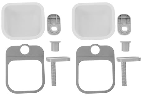 DEARMAMY 2 piezas Rotatorio Pequeño Cubo Basura con Clip para Escritorio Caja Almacenamiento Multifunción Blanca y Gris para Oficina y Organización Diaria