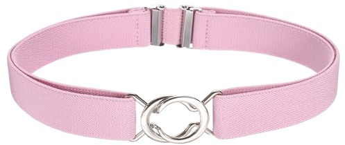 sourcing map Women Stretchy Waist Belt No Show Elastic Stretch Belts | with Flat Buckle for Dresses Jeans Casual Pants