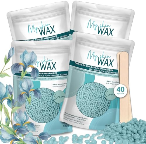 My Skin WAX Cera Depilatoria Perline 4x800g 3200g Ceretta Brasiliana Senza Strisce Uso Professionale