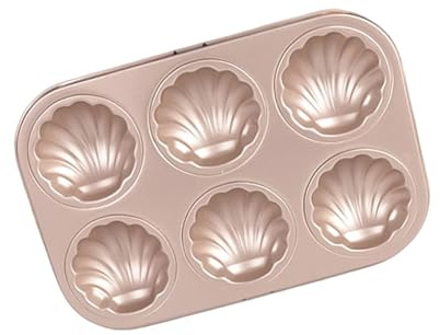 Nucelit Kolstål bakplåt 6/12 hålrum skal form Madeleine form non-stick beläggning efterrättsbricka hem kök viktig kaka bakform