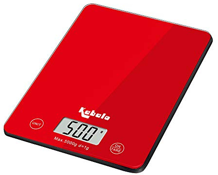 Kabalo 5kg Red Digital LCD Electronic Kitchen Cooking Baking Prep Food Preparation Weighing Scales UK