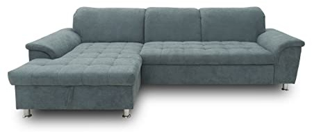 DOMO. collection Sofá esquinero Franzi, sofá con función de Dormir, con función de Respaldo, sofá en Forma de L, sofá esquinero, Esquina, sofá Cama, 279 x 170 x 81 cm, Color Gris
