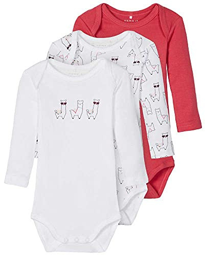 NAME IT NBFBODY 3P LS Claret Red Alpaca Noos Body, Color Rojo, 92 cm para Niñas