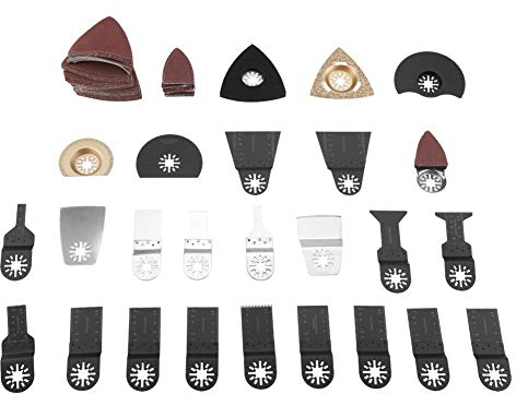 Juego de 100 hojas de sierra y accesorios oscilantes para múltiples herramientas, juego de accesorios oscilantes, hojas de sierra para lijar, esmerilar y cortar para el hogar, bricolaje