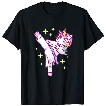 Lustiges Karate Einhorn Ninja Jiu Jitsu Taekwondo T-Shirt
