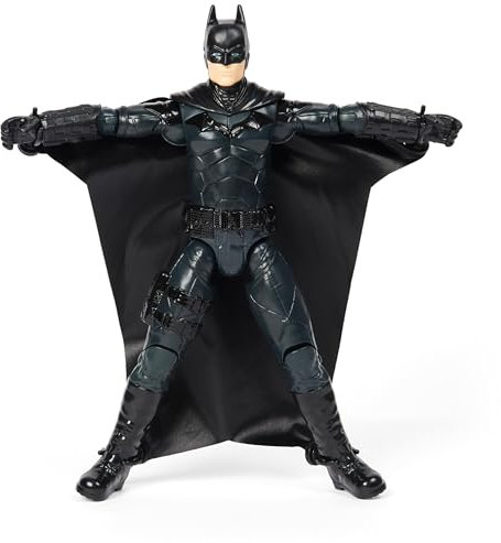 DC Comics, Batman, The Batman, Figur, 30 cm, mit Flügeloverall, Sammlerstück aus dem Film The Batman, Spielzeug für Jungen und Mädchen ab 3 Jahren