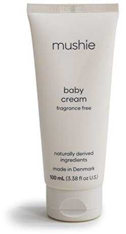 Mushie Babycreme - Erhältlich in 100 ml | Hergestellt in Dänemark | Parfümfrei | Sichere & Hochwertige für Kleinkinder Kinder Jungs & Mädchen | COSMOS ORGANIC-zertifiziert