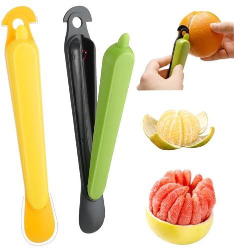 GEEHUA 2 Stück Orangenschäler, Zitrusschäler Orangenschneider Multifunktionales Küchen Obstschälwerkzeug Leicht zu öffnen Grapefruit Zitrone Drachenfrucht,Einfach zu Bedienendes Küchengerät