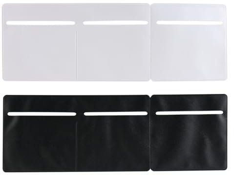 Miunpri 2Pcs 3 in 1 tax disc holder car windscreen parking permit holder windscreen adhesive Self Cling & Easy Removal Road Tax And Insurance Certificates NCT PVC Holder (Blackand white)