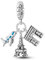 MULA 925 Sterling Silver Charms for Bracelets and Necklaces Lipstick and Bag Dangle Pendants Tower Camera Beads Charms Jewelry for Women Mother
