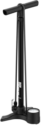 LEZYNE Macro Floor Drive Pompe à pied haute pression pour vélo avec jauge analogique de 6,3 cm – Pompe à air durable 220 PSI pour vélos de route/de piste – Compatible avec valve Presta/Schrader – Tête