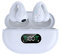 SLuB Cuffie a Conduzione Ossea, Cuffie Aperte senza Fili, Cuffie Sportive con Clip All'orecchio, Bluetooth 5.4, Suono Stereo HiFi, Microfono Incorporato, Adatte per la Corsa, il Fitness (Bianco)