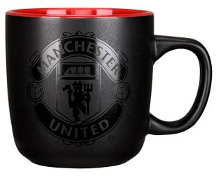 FOCO Officially Licensed Manchester United FC Matte Black Football Mug