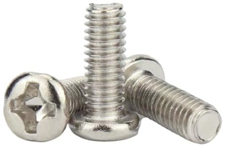 AYYSSM 1000 unids/Lote M1.4x3/4/5/6/8/10mm Cabeza Plana niquelada Cabeza semicircular Tornillo de máquina Cruzada(M1.4X3 1000PCS)