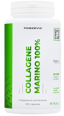 Collagene Marino Idrolizzato Puro - Certificato Naticol® - 120 capsule (scorta di 2 mesi) - Collagene di tipo I - Senza zuccheri aggiunti - OGM free - Per la pelle, articolazioni e intestino