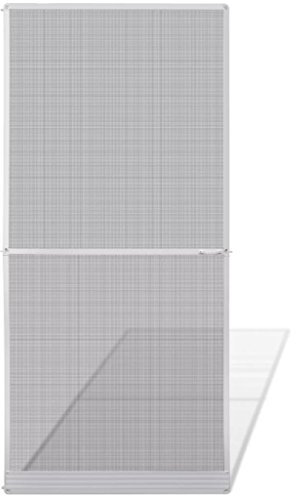 Zanzariera a Porta Battente, con Telaio Girevole, rete in fibra di vetro e telaio in alluminio, Zanzariera con Cardini per Porte per balcone, soggiorno, 100 x 215 cm