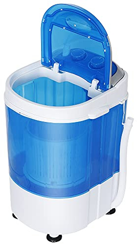 Saturnpower Portable Mini Washing Machine，Small Compact Laundry 4.4lbs Capacity Washer w/Spin Cycle Basket and Drain Hose Drum Washing Machine