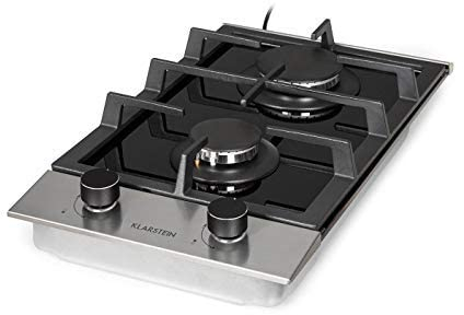 Klarstein Piano Cottura 2 Fuochi Gas, Integrato 4.2kW, ad Incasso in Acciao Inox