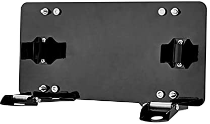 Mofun UTV ATV 8 3/4 Bracket Mounting Hole, 10 Flip-Up Winch Roller Fairlead License Plate Holder Bracket Kit, Steel