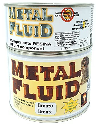 Prochima, Metalfluid Bronzo, Agglomerato di Graniglie Metalliche in Legante Resinoso, Prodotto di Norma Utilizzato per Colata in Stampi di Gomma Siliconica, Confezione da 1 kg