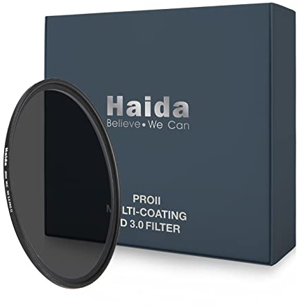 Haida Filtro ND1000 de 58 mm, filtro de densidad neutra de 10 paradas, filtro de lente multicapa