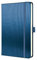 Sigel CO403 Notizbuch A5 liniert blau metallic, Hardcover, 194 nummerierte Seiten, nachhaltiges Papier, mit Inhaltsverzeichnis, Stiftschlaufe, Falttasche, Gummibandverschluss, Conceptum