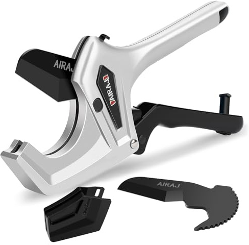 AIRAJ Ratchet PVC Pipe Cutter Heavy Duty, Cuts up to 3 Inches PVC Cutter