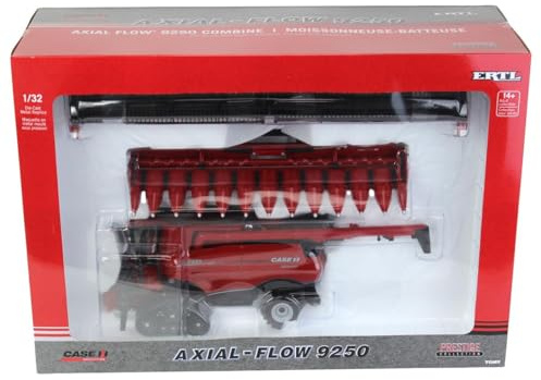 Case IH 1/32 AFS Connect 9250 Tracked Combine with Corn & Grain Heads, ERTL Prestige Collection 44320