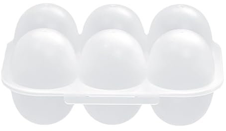 Rrlihjgu Caja de almacenamiento de huevos de 6 rejillas, Contenedor de almacenamiento de 6 huevos | Soporte para huevos transparente - Organizador de huevos para refrigerador, Camping, Picnic,